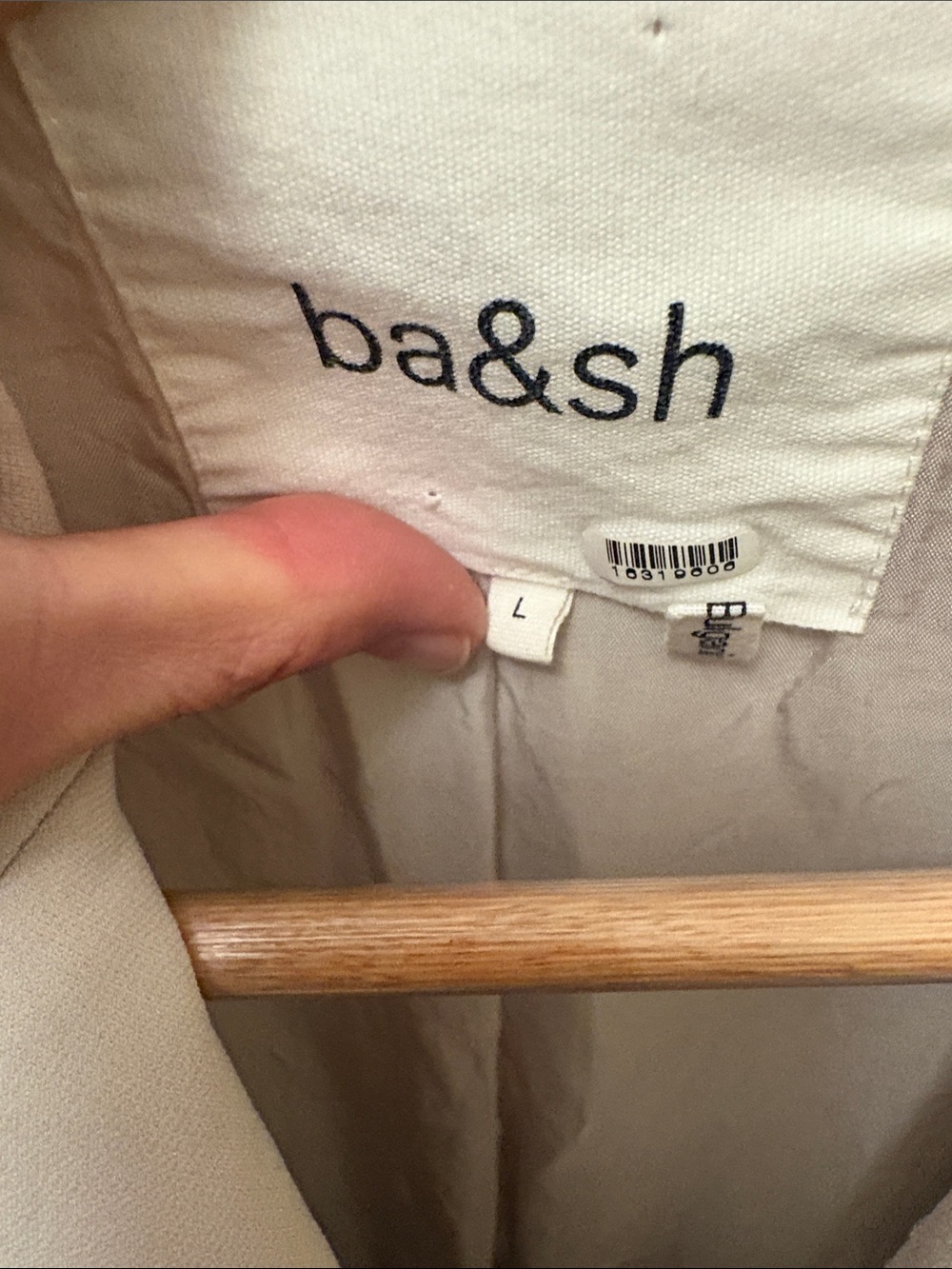 Ba&sh Light Cream Single-Button Lady Jacket size L A103 - Picture 3 of 7
